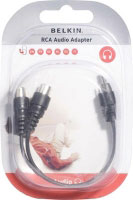 Belkin RCA extension cable MALE/2XFEMALE 0.1M (F8V3096AEA.1M)